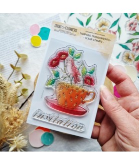 Tampon Clear TASSE FLEURIE